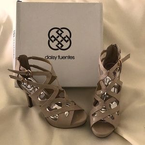 Daisy Fuentes Strappy Zip Up Stiletto Heels
